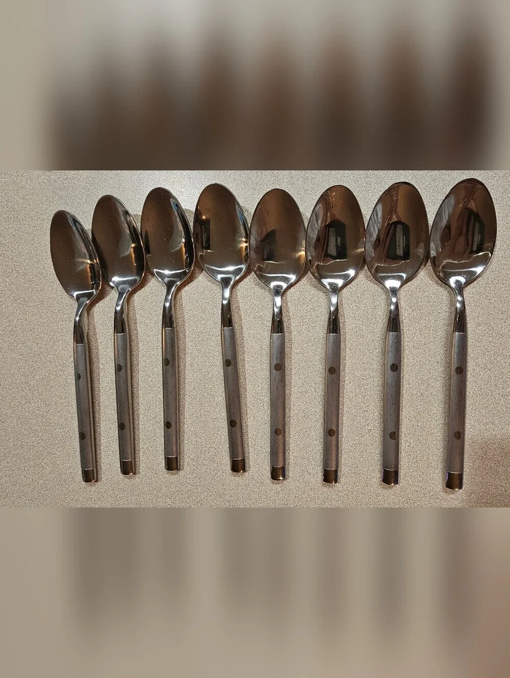 Hampton Silversmiths 026 Silverware 40 Piece Lot Stainless Rivet Accent Satin